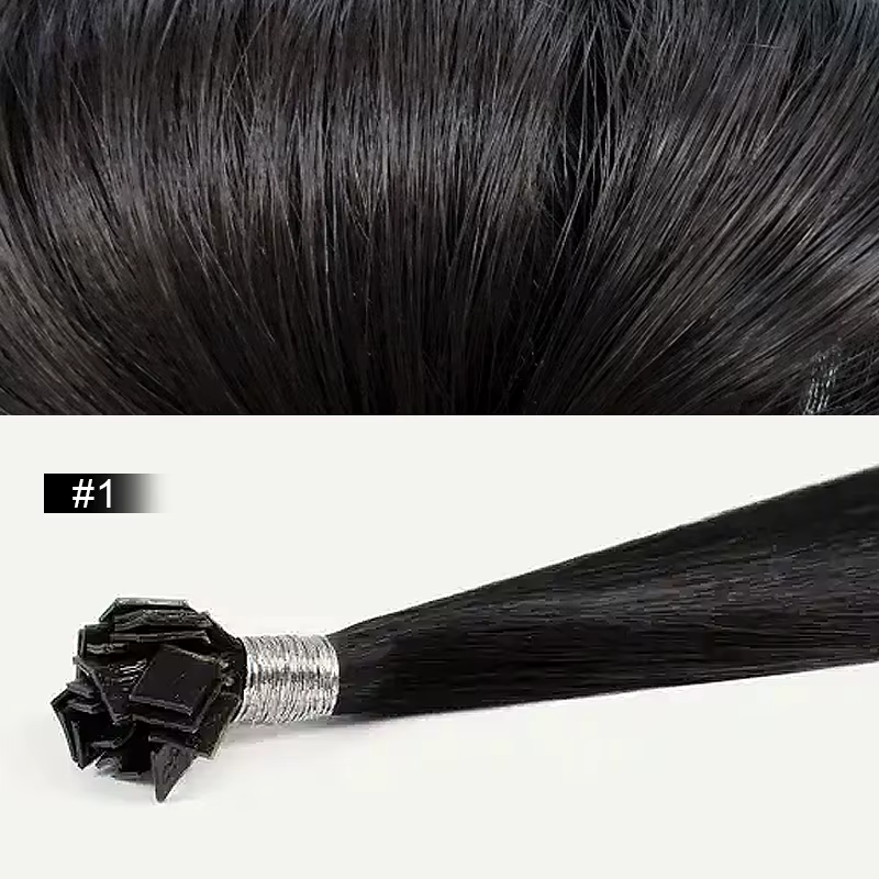 Extensions de cheveux humains à pointe plate en kératine, 18-30 pouces, 100% cheveux humains, haute 