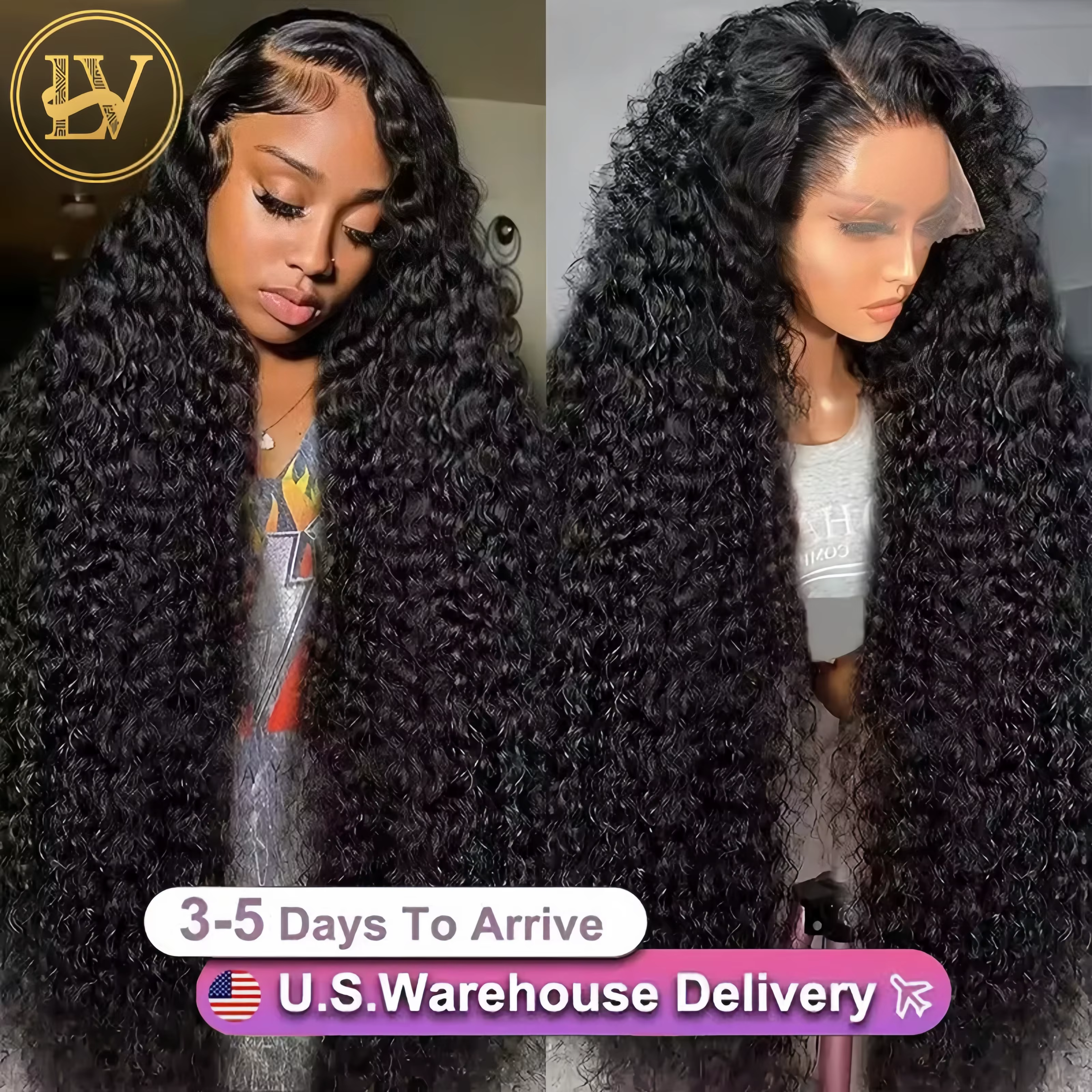 Haute densité 250% 40 46 pouces vague profonde 13x4 13x6 HD dentelle avant perruque de cheveux humai
