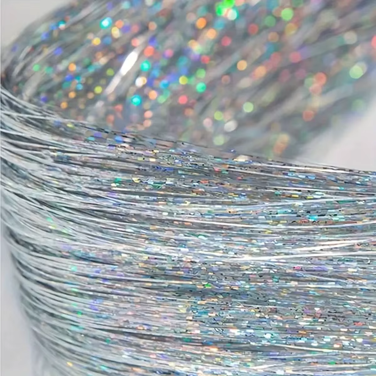 12 pièces pince à cheveux synthétiques en 20 pouces pince à cheveux en guirlandes à paillettes dans
