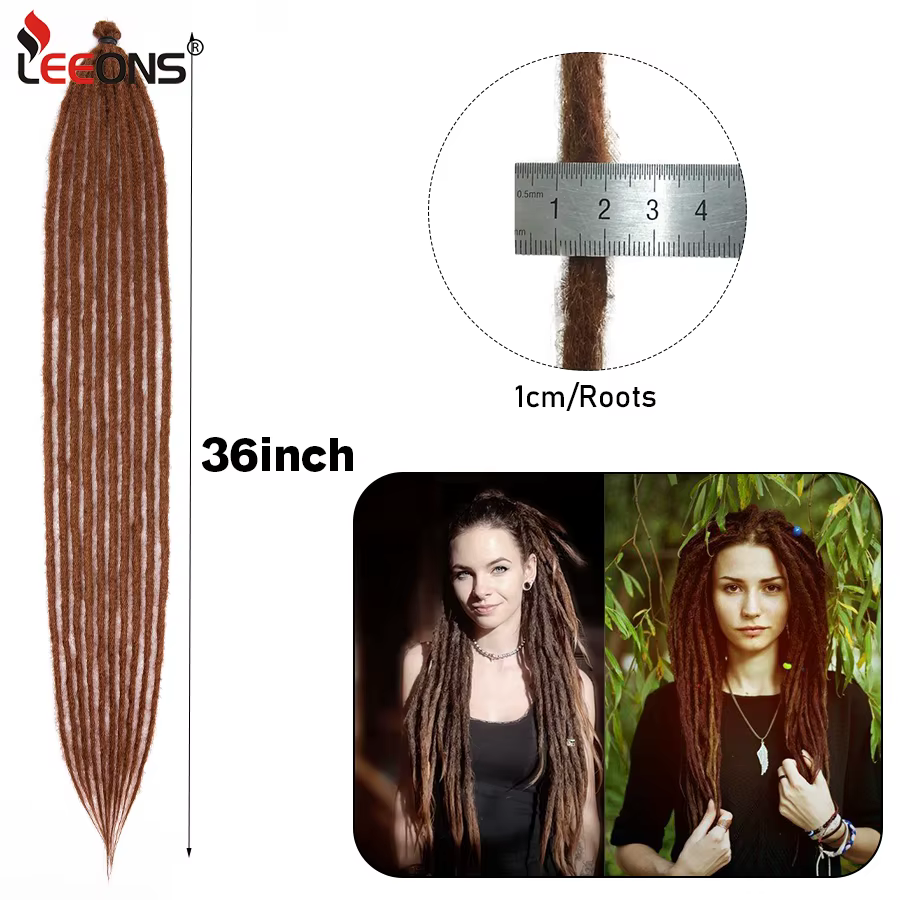 Reggae Dreadlocks synthétique tressage postiche doux pour la peau Crochet cheveux sans noeud tressag