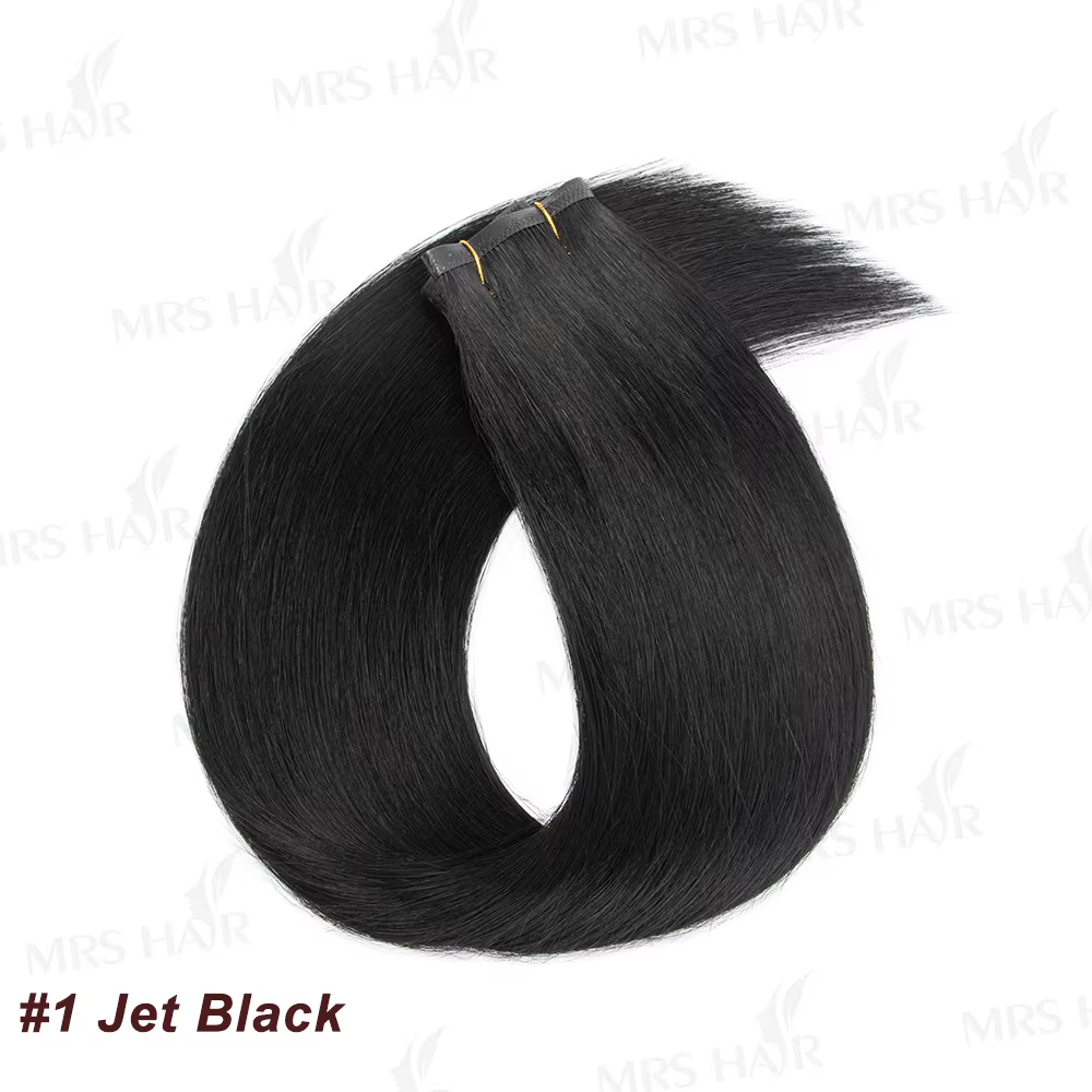Bundles de cheveux humains de trame d'unité centrale, bande longue invisible, vrais cheveux naturels