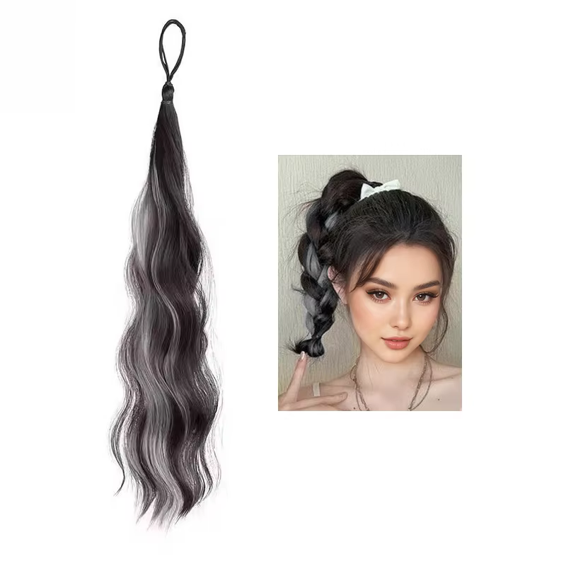 Cheveux synthétiques Chignon Chignon postiches auto-enroulement boule cheveux Bun femme bricolage Ch