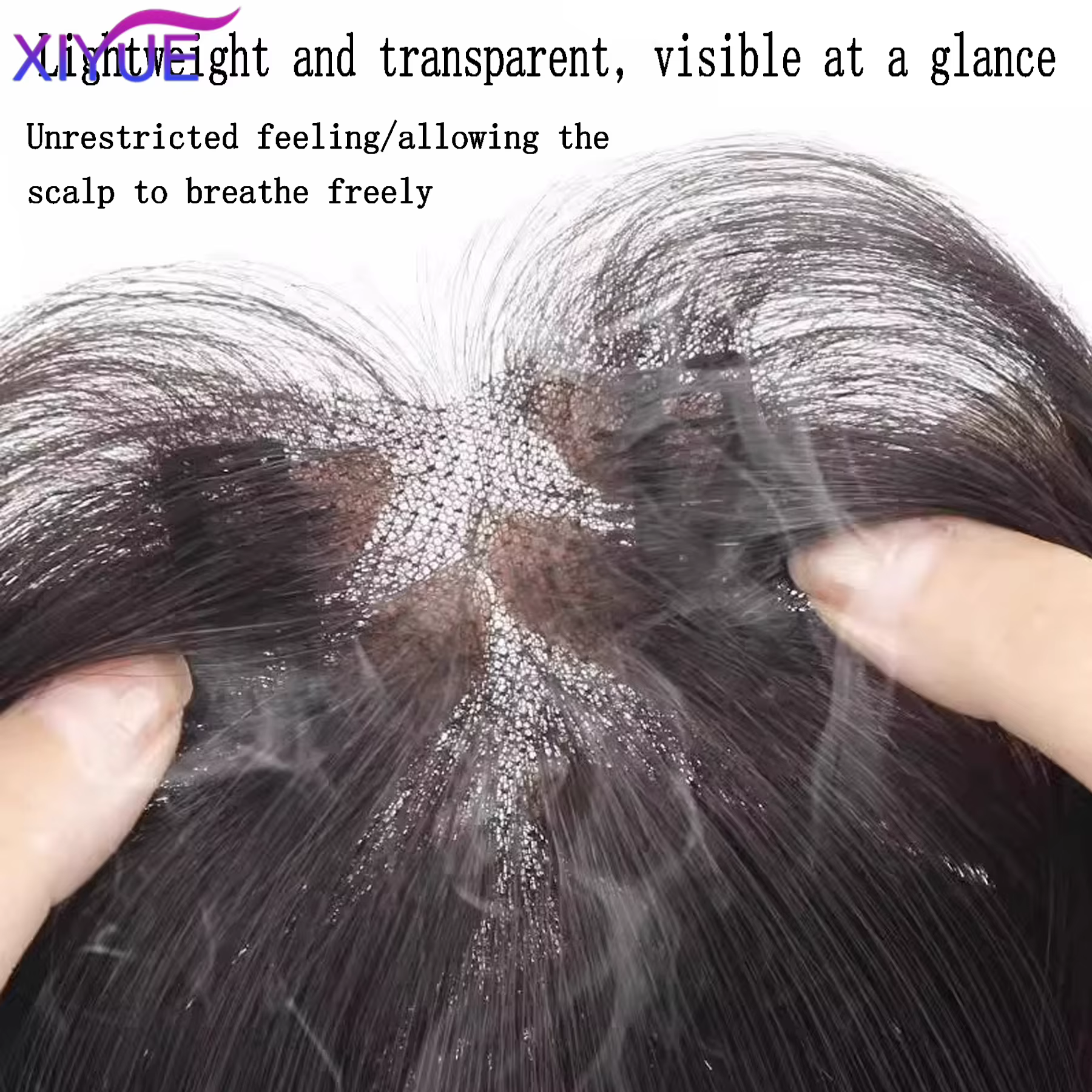 Frange 3D Invisible sans couture, cheveux ondulés à l'eau, frange à Air, couverture de remplacement