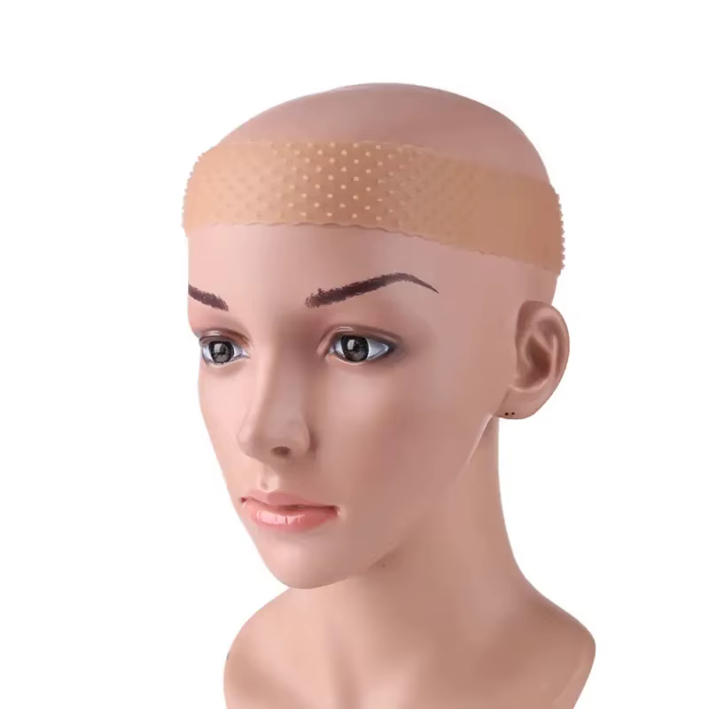 1 pièce par emballage Bandeau élastique en silicone pour perruque, bandeau de sport et yoga, anti-tr