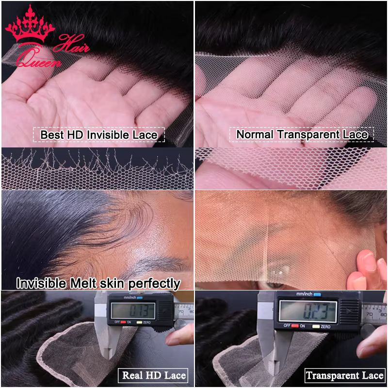 Queen Hair Real HD Invisible Wig 13x6 13x4 5x5 6x6 7x7 Undetectable Lace 100% Raw Human Hair Wigs Bo