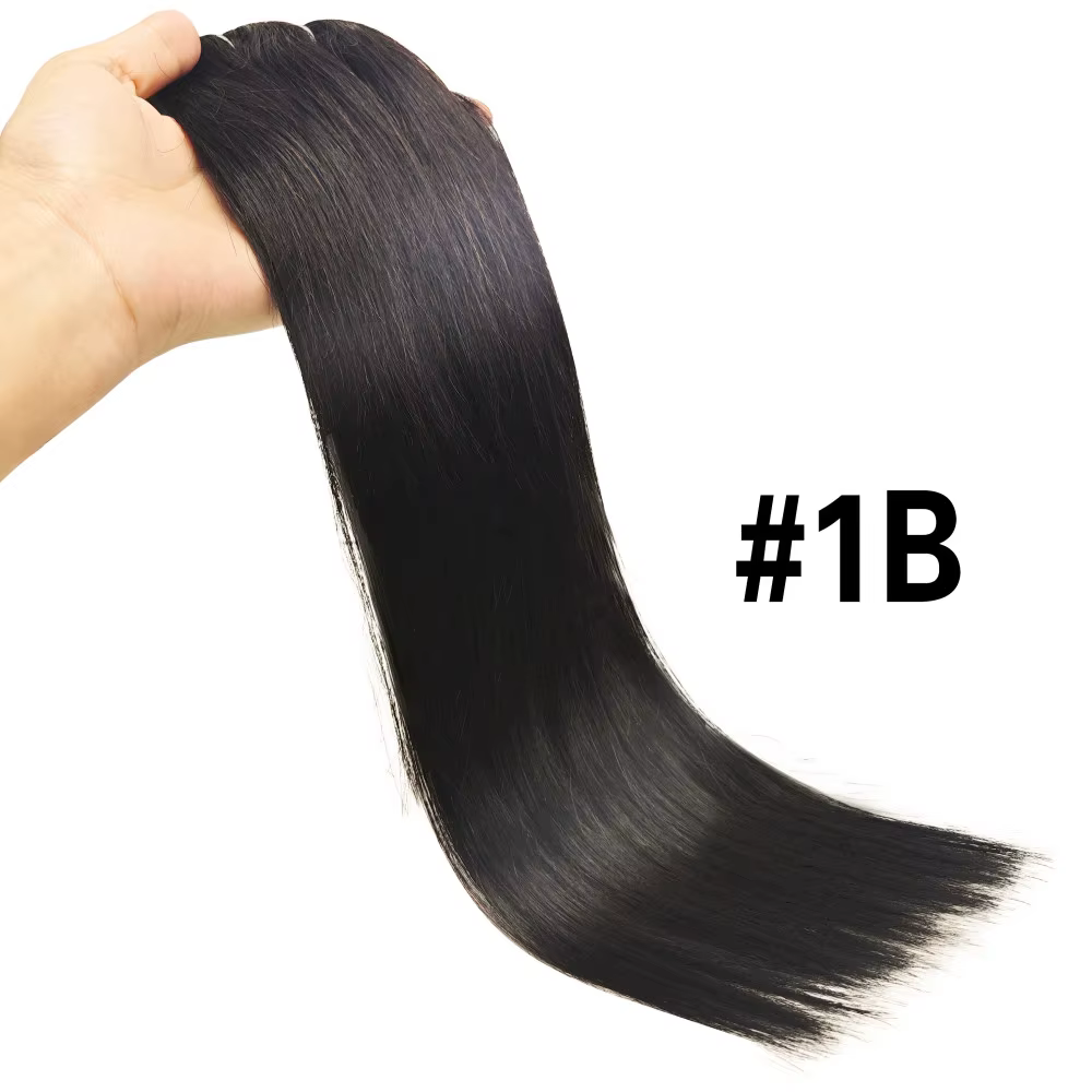 Extensions de cheveux à clipser # 6 brun châtain Double trame épaisse 120G 8 pièces pince brésilienn