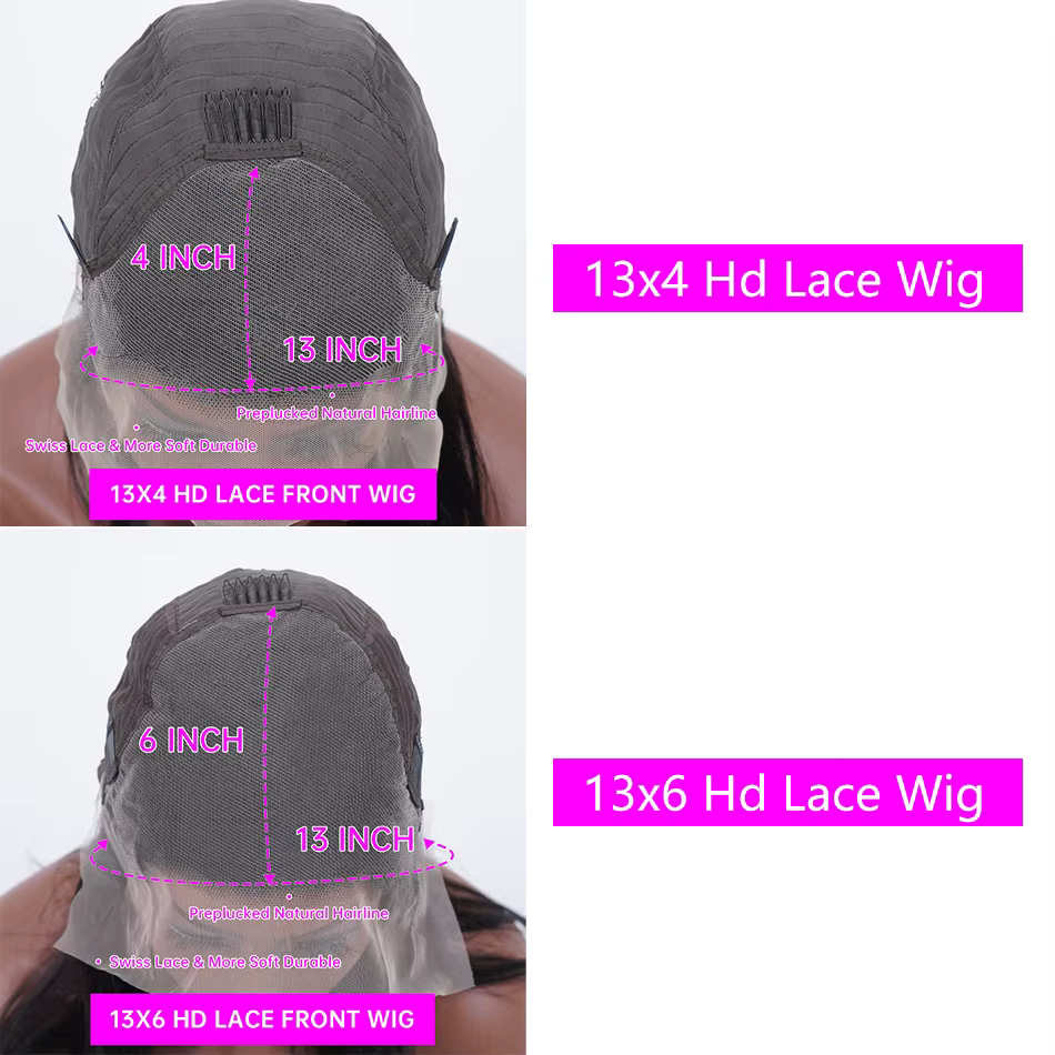 Perruques Lace Front Body Wave 13x4 13x6 40 pouces, densité 200, en cheveux humains, pour femmes