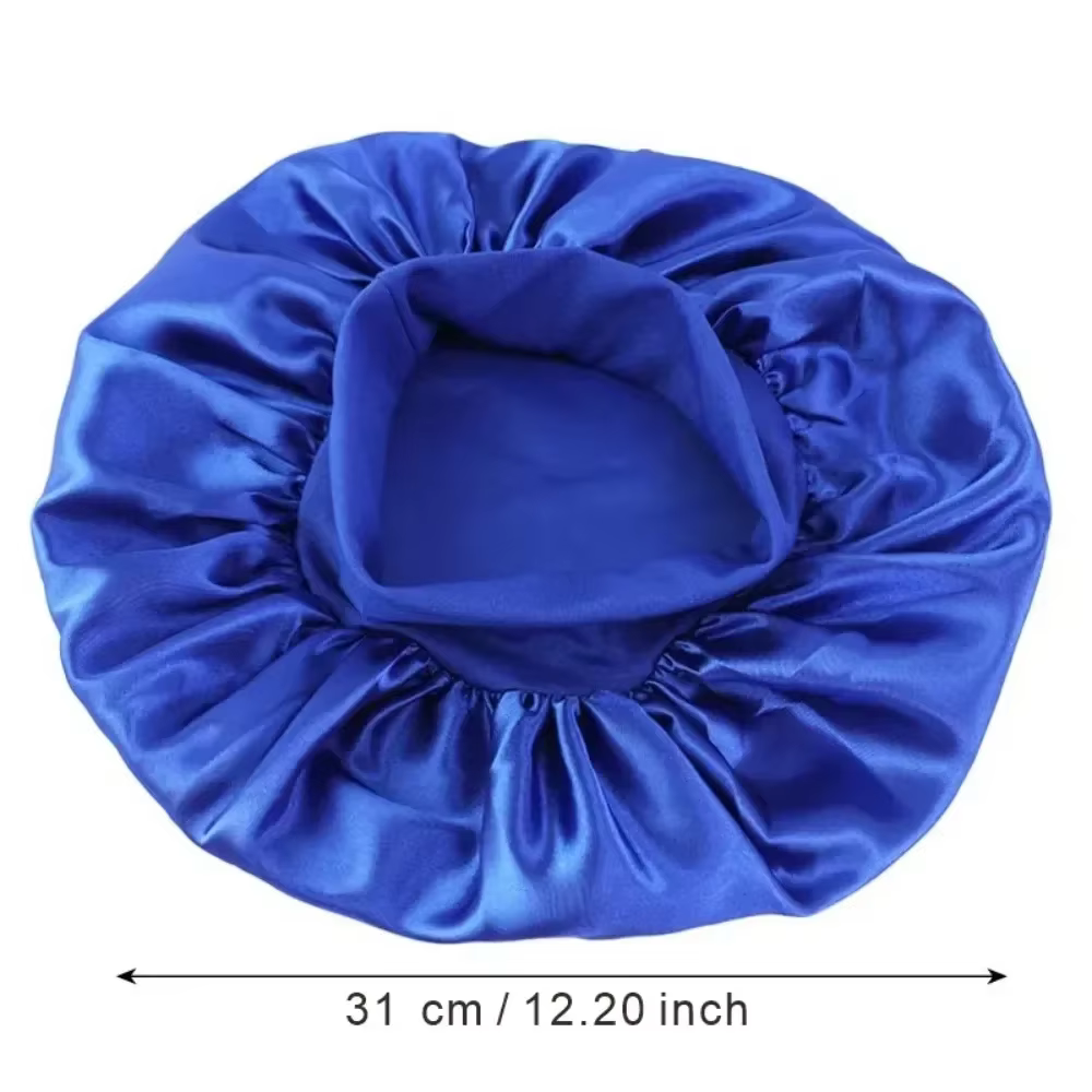 Chapeau de couchage en Satin solide à haute élasticité, 1 pièce, Bonnet de soins capillaires, bonnet
