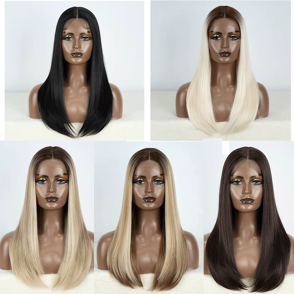 FREEDOM cheveux synthétiques avant de lacet perruques pour les femmes noires droite Bob perruques 22