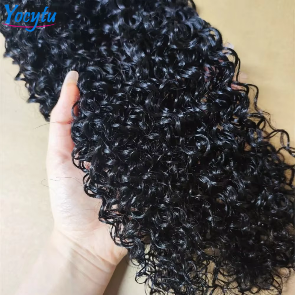 YOCYTU 242424 Pouces Tissage Humain Hair Curly Wave Tissage Brésilien 100% Cheveux Humain 12A Tissag
