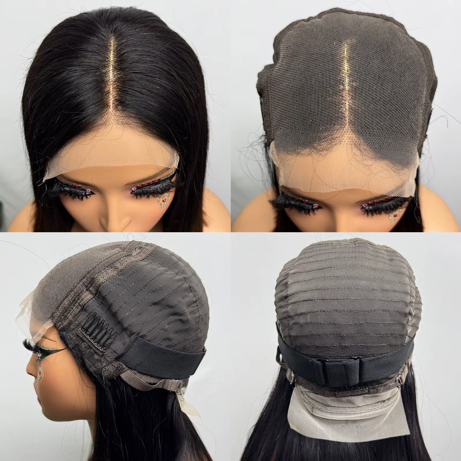 Perruque Bob Lace Closure Wig naturelle, cheveux humains vietnamiens, Double densité, Double os tiré