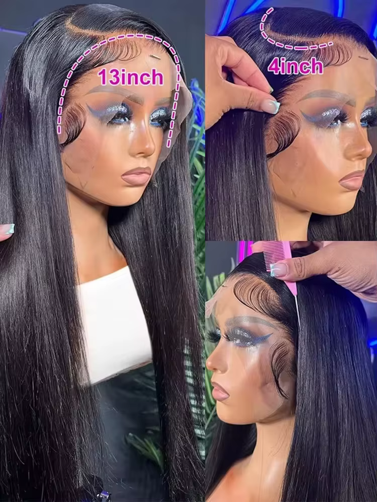 Perruques Lace Front HD Transparentes Pré-Pluckées 13x4 13x6 en Cheveux Humains Brésiliens 100% Natu