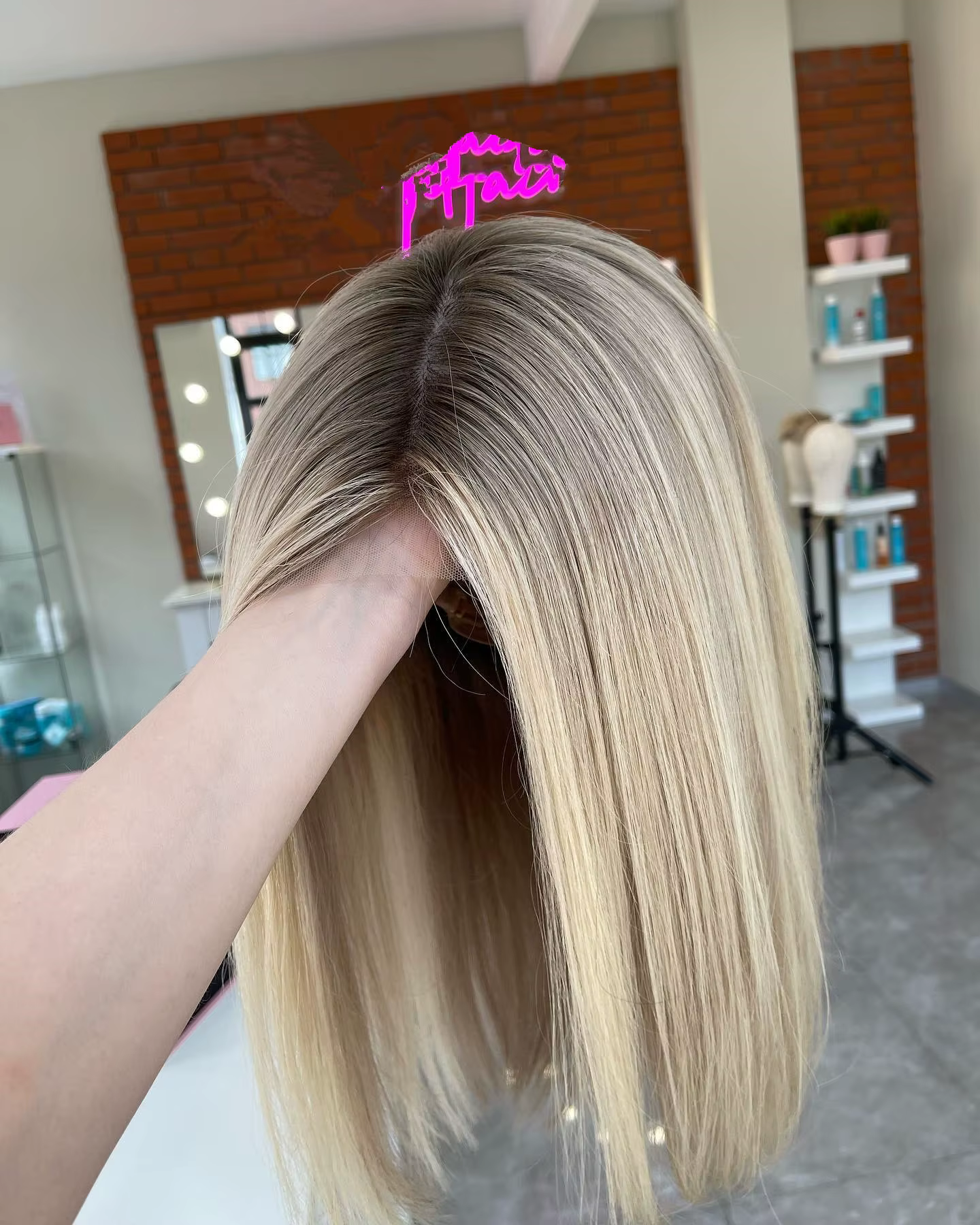 Perruques Lace Front Wig synthétiques blondes ombrées, perruque Bob Lace Wig, Futura Soft, perruque