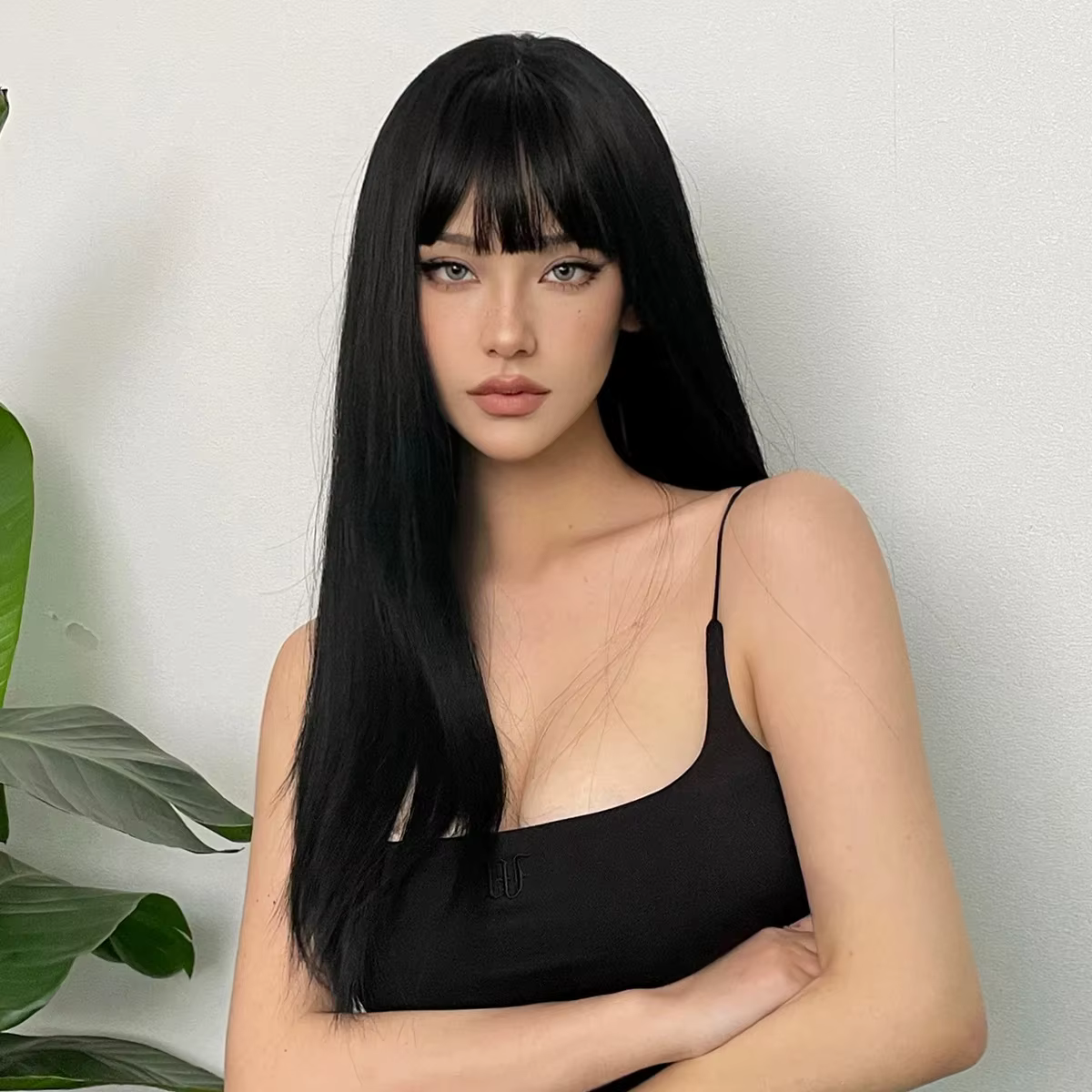 Perruque synthétique 26 pouces la plus vendue pour cheveux longs et raides, idéale pour le cosplay,