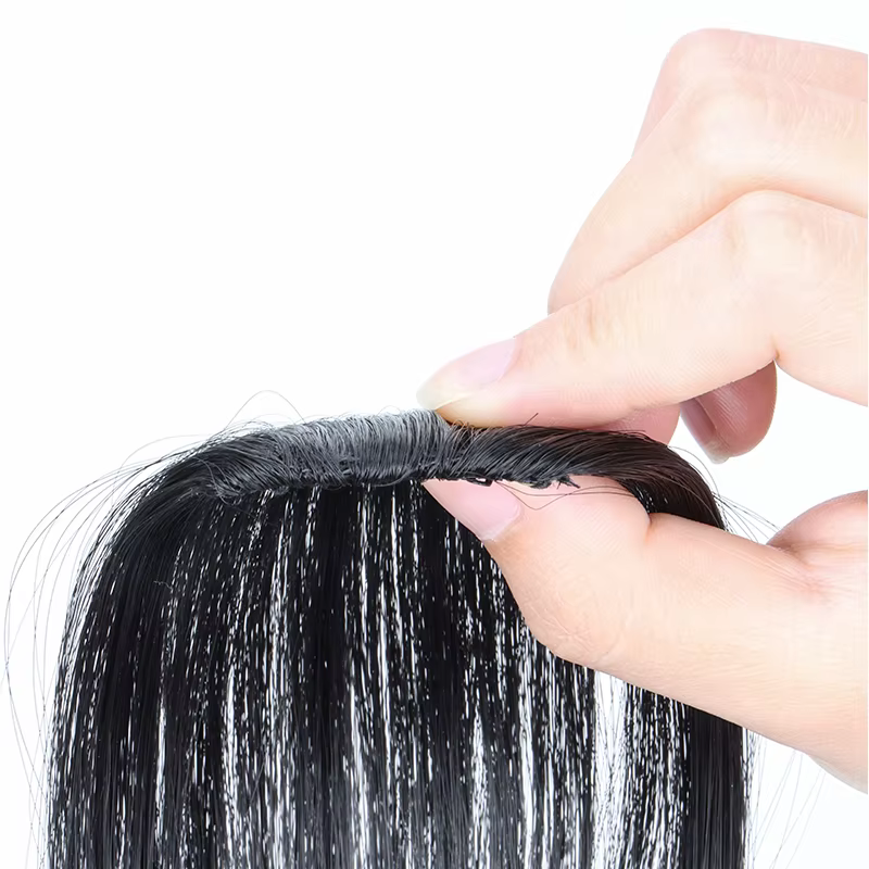 Extension capillaire synthétique fausse frange d'air Invisible, postiche à franges avant, accessoire