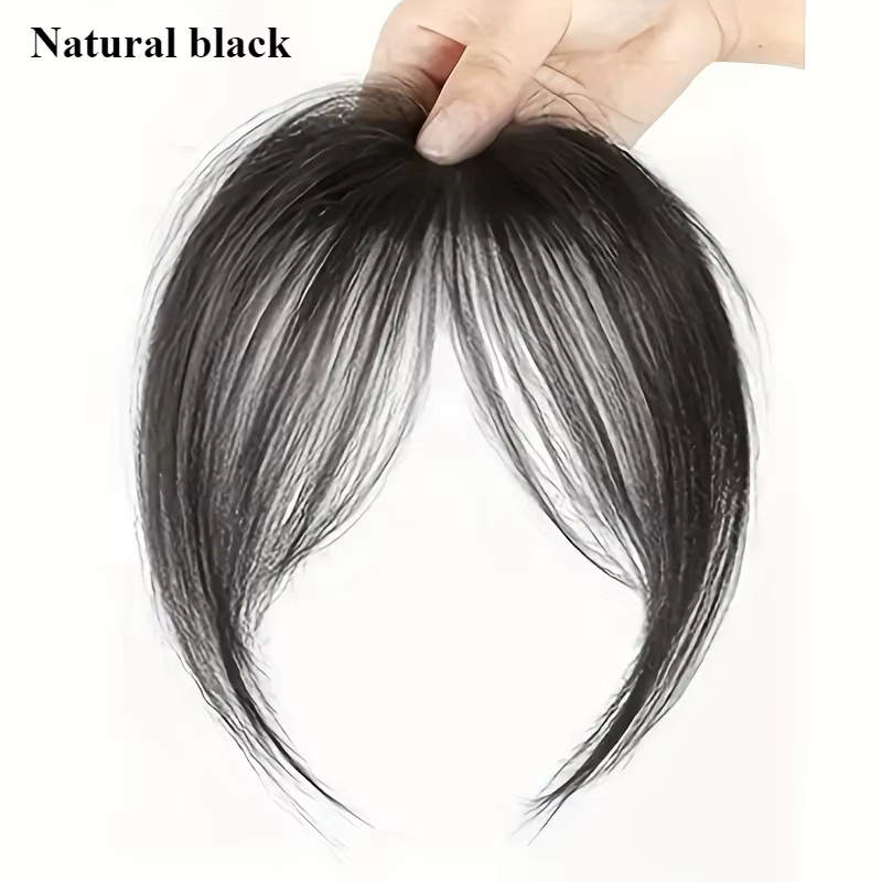 1 paquet de postiche bang pour femme, haut naturel de la tête, zone frontale, cheveux synthétiques, 