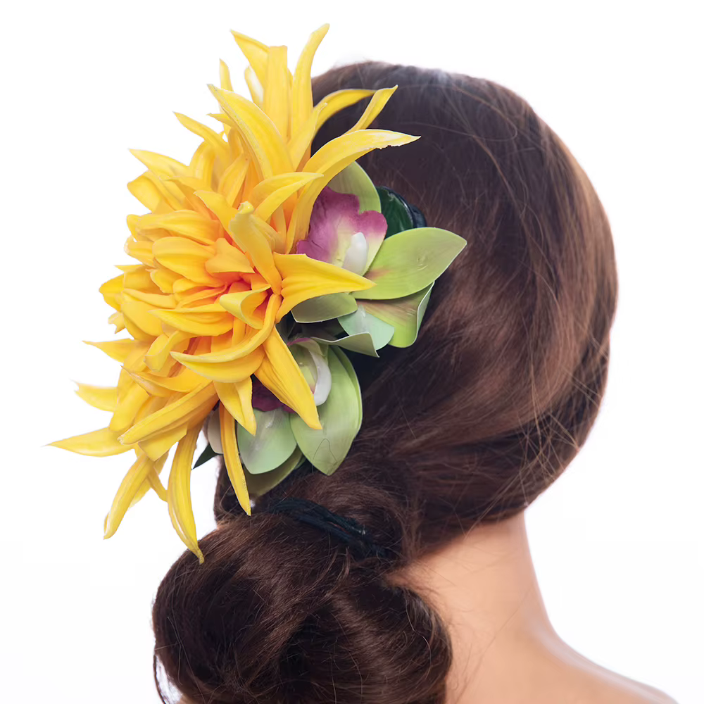 Pince à cheveux orchidée Nunlia glamour pour séparés euse hawaïenne Hula, fleur de maman tropicale,