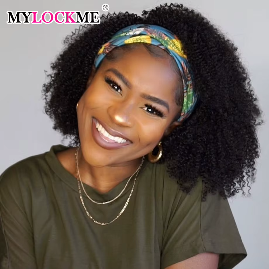 MYLOCKcloser-Perruque afro brésilienne crépue bouclée pour femme, 200% cheveux de haute densité, che