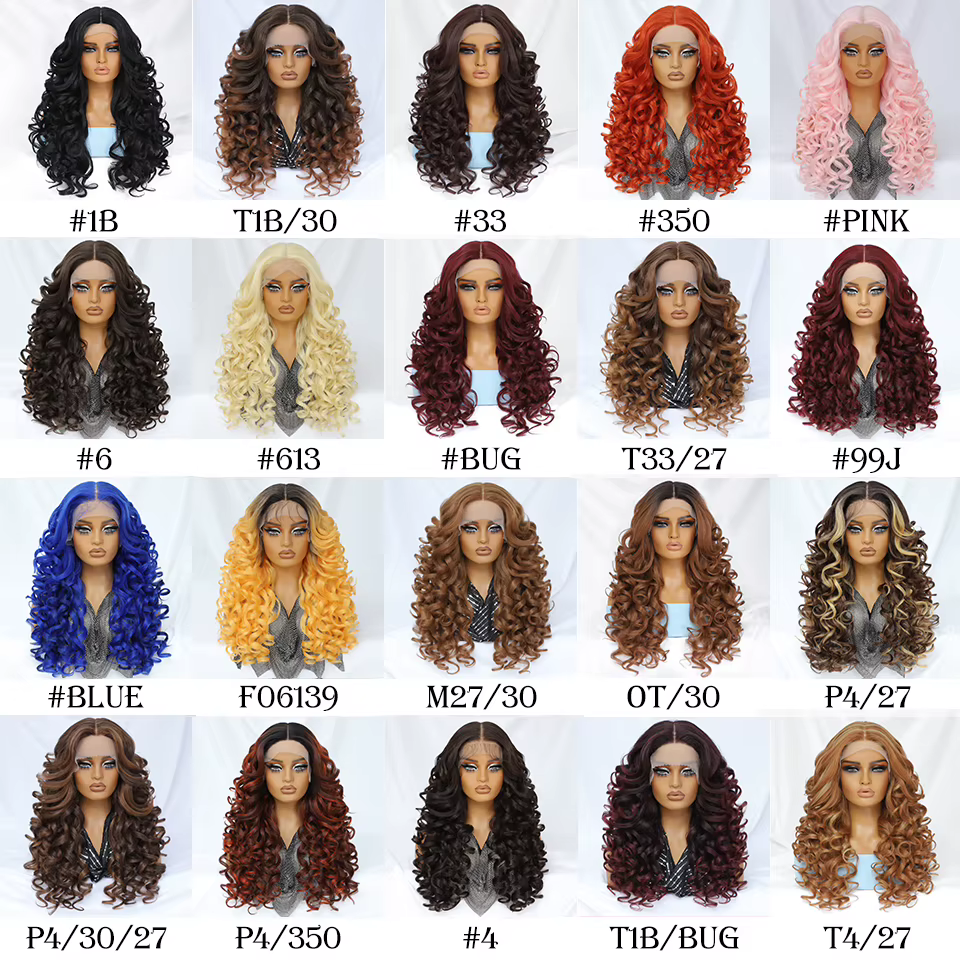 Latisha – perruque Lace Front Wig synthétique bouclée Afro, 24 pouces, 13x4,5x1, cheveux de Cosplay,
