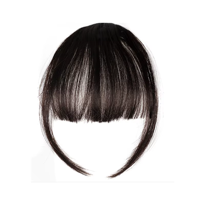Synthétique court droit pince en frange frange noir Air frange Extension de cheveux cheveux frange p