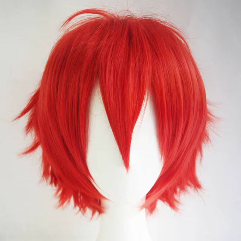 Perruque synthétique courte bouclée universelle noire, perruque de personnage de couleur variable po