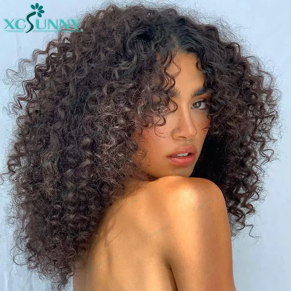 Perruque Bob Lace Wig Brésilienne Naturelle Bouclée, Cheveux Humains, 13x6, Pre-Plucked, Deep Curly,