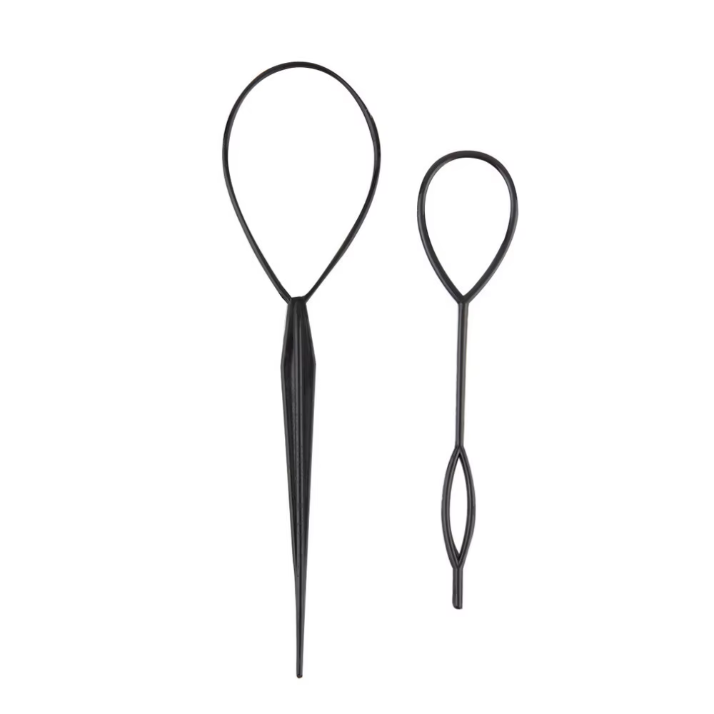 1 ensemble (2 pièces) queue de cheval boucle en plastique outils de coiffure Simple magique cheveux