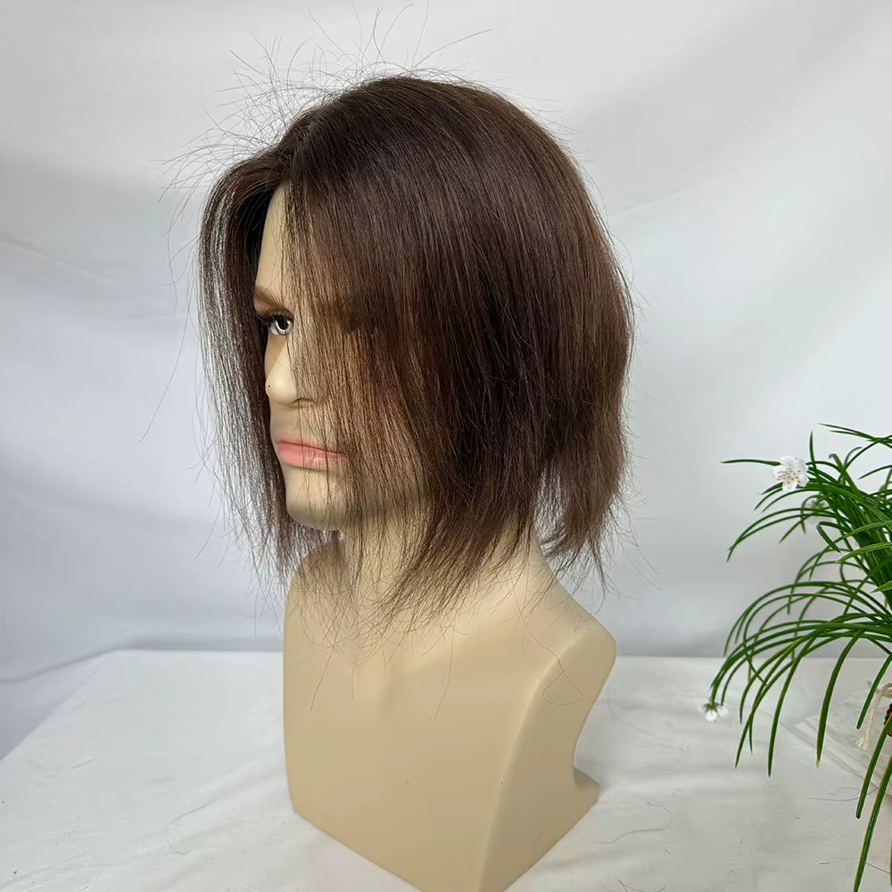Systèmes de remplacement capillaire 100% cheveux humains européens, toupet pour hommes 6''x8'', post