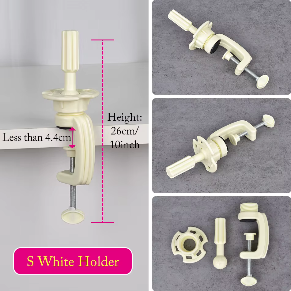 Support de tête de perruque à pince de table, support de tête de mannequin d'entraînement réglable e