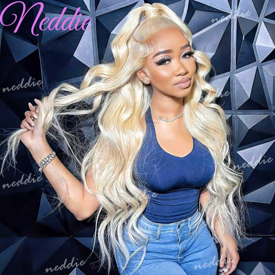 Perruques de cheveux humains 13x6 Blonde 613 Body Wave 13x4 HD Lace Frontal, 30 36 pouces, couleur m