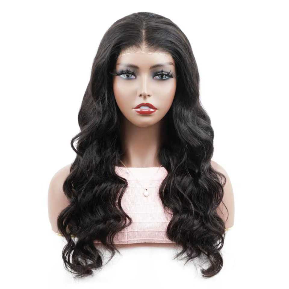 Perruque Lace Front Wig Body Wave Brésilienne Naturelle, Cheveux Humains, Pre-Plucked, 4x4, 13x4, 13