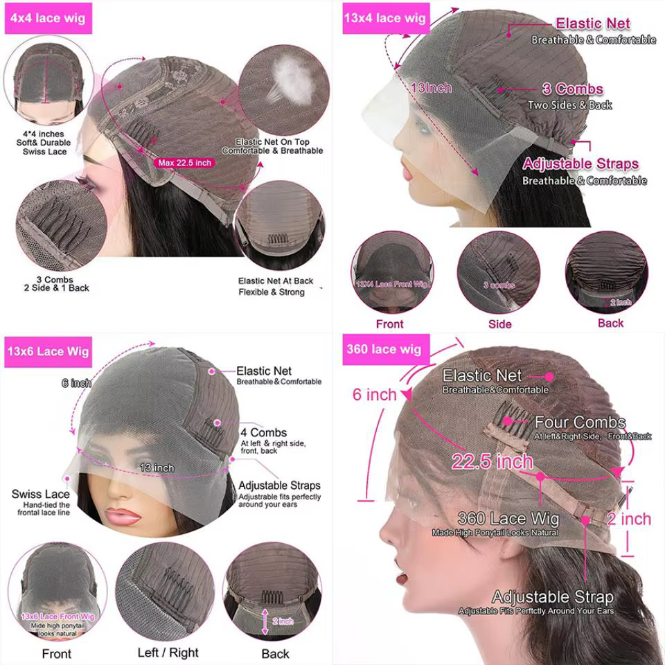 Perruques avant en dentelle transparente HD Body Wave pour femme, vague d'eau brésilienne, cheveux h
