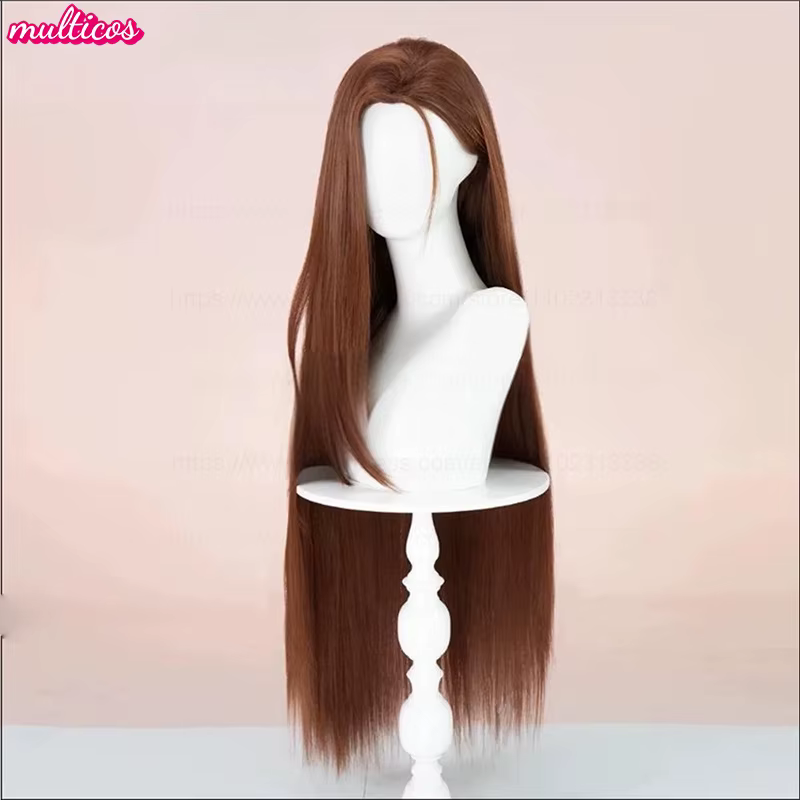 Perruque de Cosplay Hyuna de haute qualité, cheveux synthétiques longs et lisses, bruns, résistants