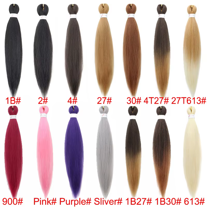 WIGSIN 20 pouces synthétique pré étiré Yaki Ez boîte tressage cheveux pour femmes Extension de cheve