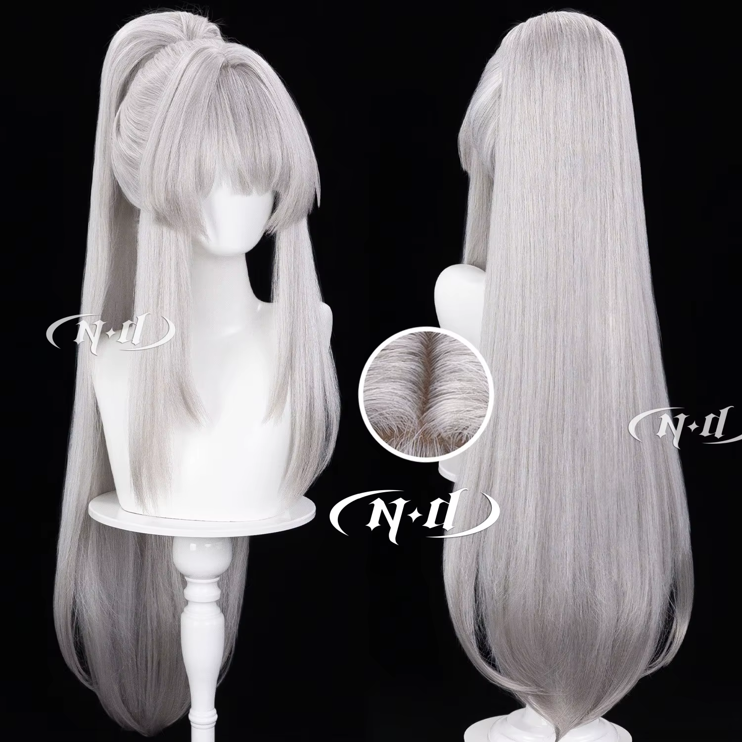 Perruques de cosplay ND Hiyuki WuWa Wuthering Waves, postiches résistantes à la chaleur pour Comic-c