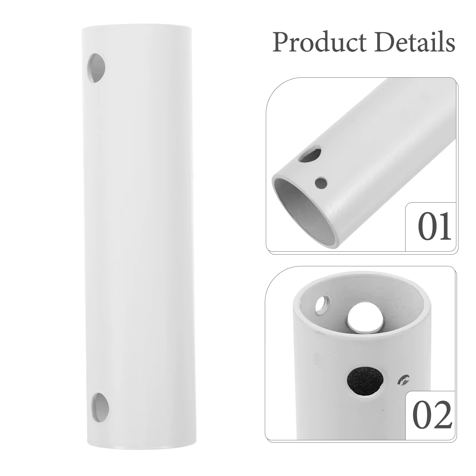 Extension de tige de ventilateur de plafond blanche de 10 cm, tige d'extension universelle de rempla
