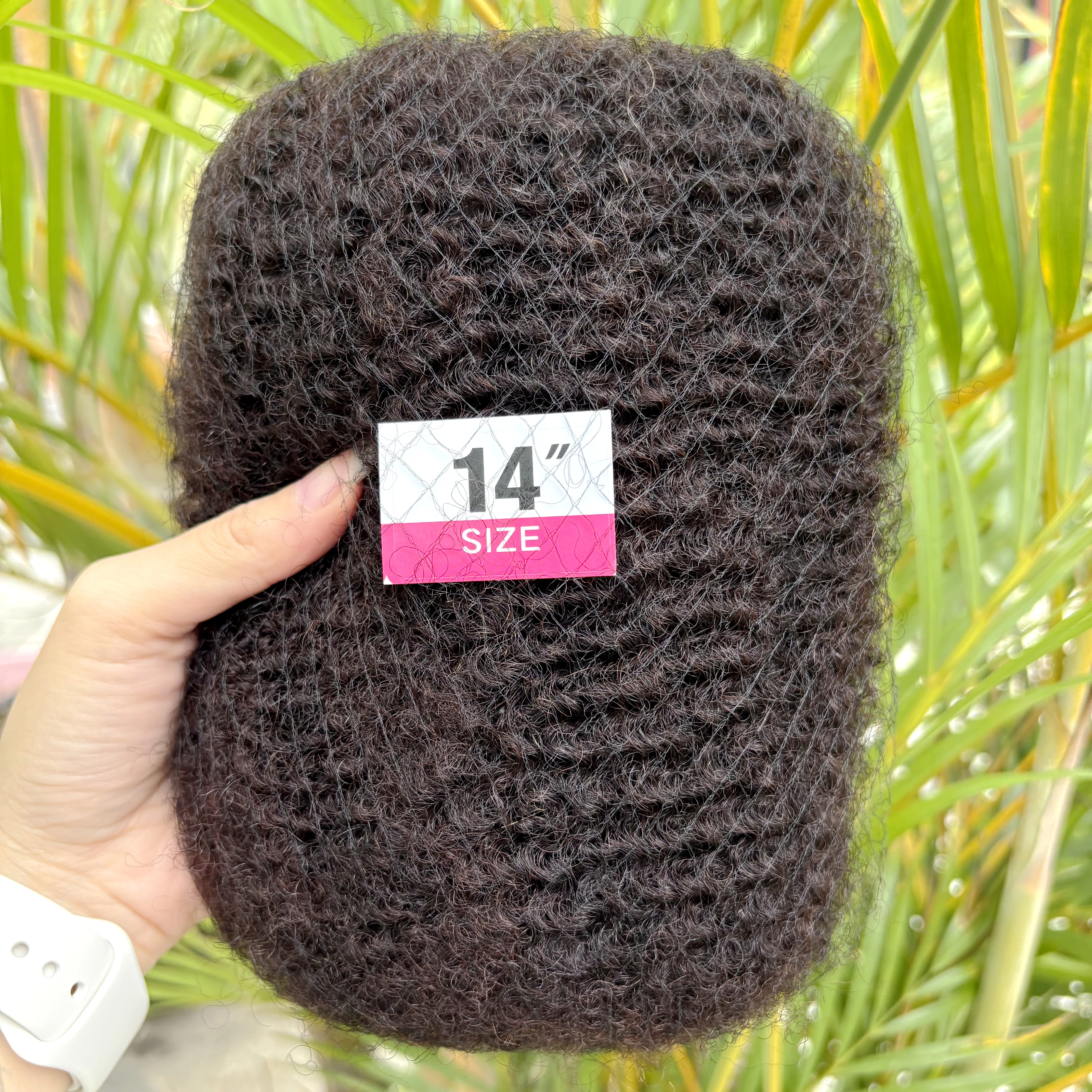 Extensions de cheveux humains naturels 4C Afro Kinky Curly en vrac, sans trame, Remy brésilien, 10-1