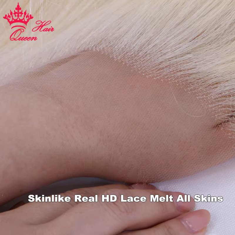 Queen Hair #613 Blonde Real HD Lace Frontal 13x6 13x4 Closure 6x6 5x5 HD Skinlike Melt Skins Lace St