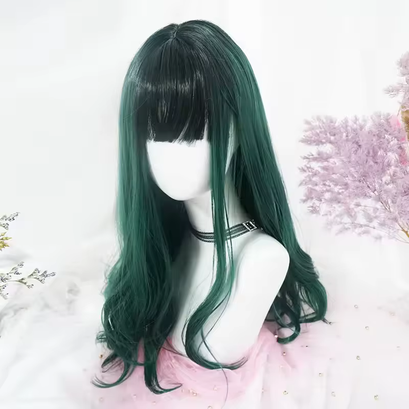 Perruque Longue Lolita avec Bonnet pour Femme, Cosplay Boku No ShPain Tpistolet oki Izuku Midoriya