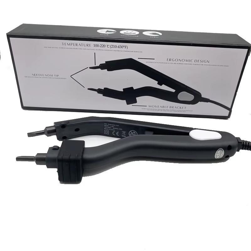 KIT de connecteur de cheveux de chaleur noire 220 degrés L-601 fer à chaleur contrôlable à la tempér