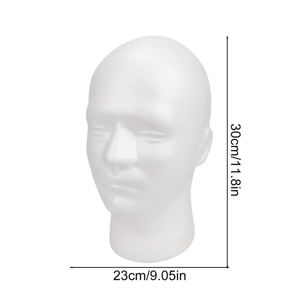 Tête de Mannequin pour hommes, chapeaux, support de modèle, casquette pratique en mousse, affichage 