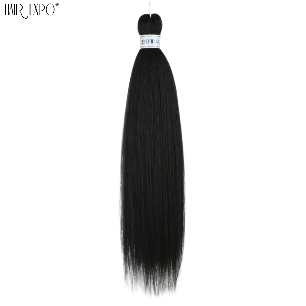 Extensions capillaires synthétiques colorées pré-étirées, tresses faciles de 26 pouces, tresses Jumb