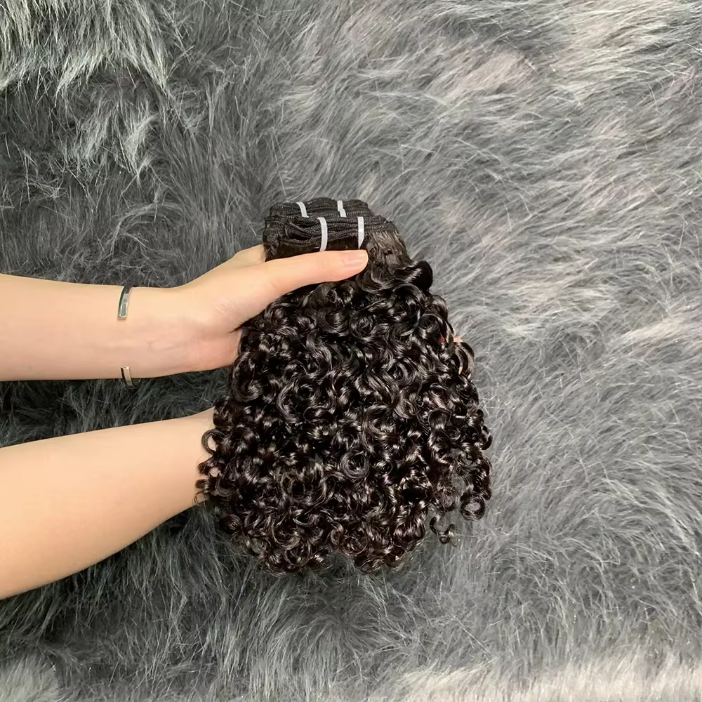 Malaisie 12A paquets de cheveux humains bouclés paquets de cheveux bouclés profonds cheveux bruts br