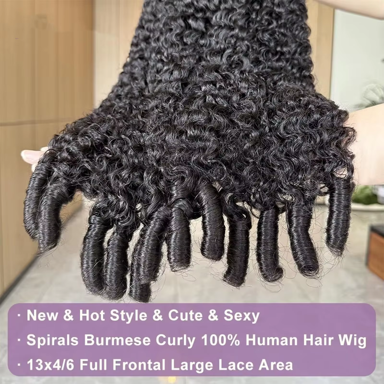 Perruque de dentelle Hd 13x6 cheveux humains 210 densité perruque bouclée birmane cheveux humains pr