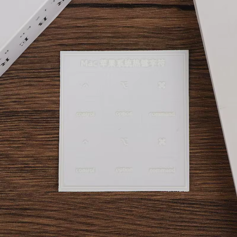 Autocollant de clavier pour touches de raccourci Mac OS, film de transfert détachable, icônes de tex