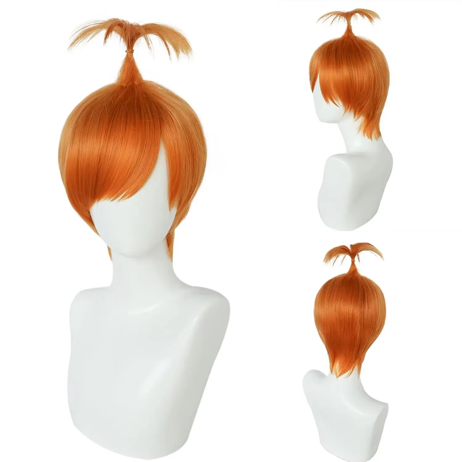 Perruque de Cosplay d'anxiété à l'intérieur, cheveux courts dorés lisses avec frange pour hommes, An