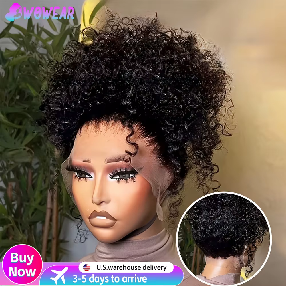 Perruque Lace Front Wig 360 HD sans colle pour femmes, cheveux humains, Deep Wave, 13x4, 13x6, avec