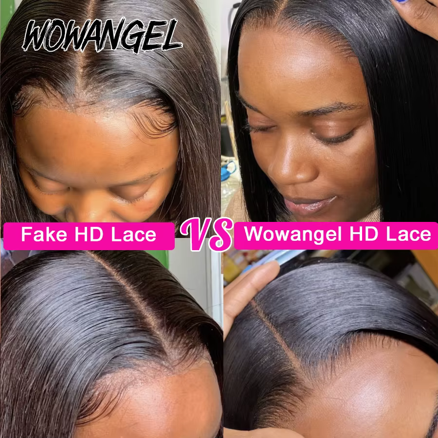 Wow Angel-Perruque de Cheveux Naturels Ondulés pour Femme, avec Fermeture en Dentelle Suisse, Partie