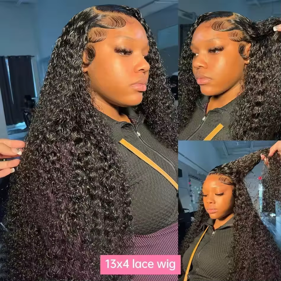 40 pouces eau vague profonde 13x4 13x6 Hd dentelle frontale perruques cheveux humains 360 Transparen