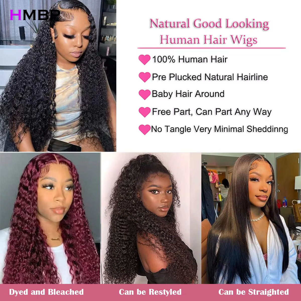 Perruque Lace Frontal Wig sans colle naturelle, cheveux Afro crépus bouclés, 13x6 Hd, haute densité,